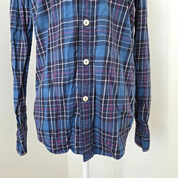 American Eagle Blue Plaid Button Down Shirt Men’s XS Grunge Indie Tumblr 2010s - Picture 9 of 13